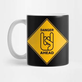 Danger Ahead Metal Horns Mug